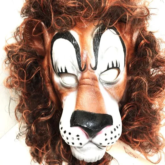VTG Cesar Lion Head Rubber Latex Halloween Mask